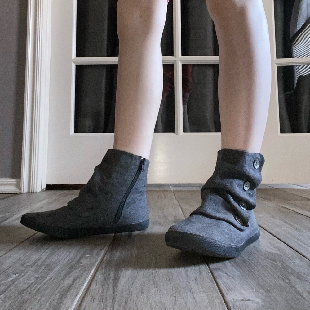 Gray boots